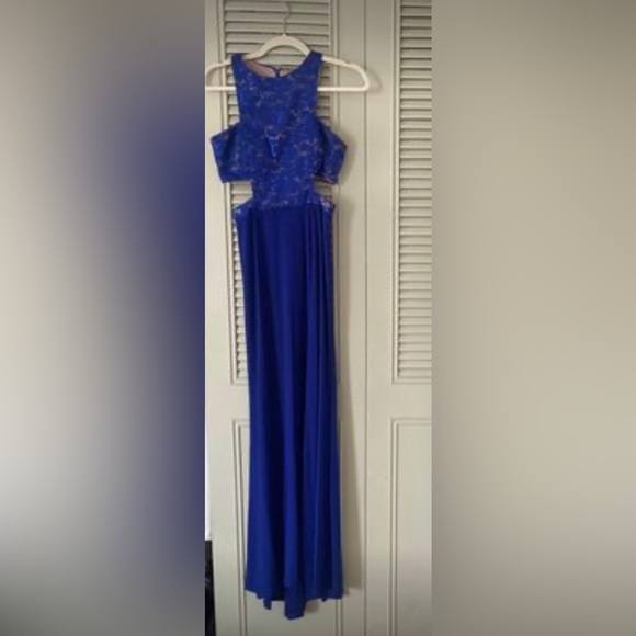 Royal Blue Gown Dress - Picture 3 of 4